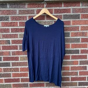 Emma’s Closet Navy Blue Dolman Sleeve 1/2 Sleeve Crewneck Top